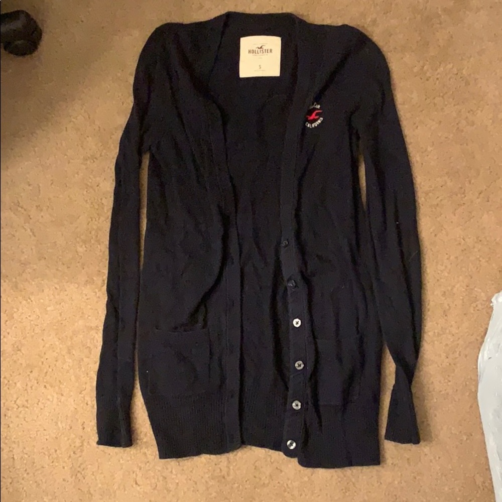 navy blue cardigan